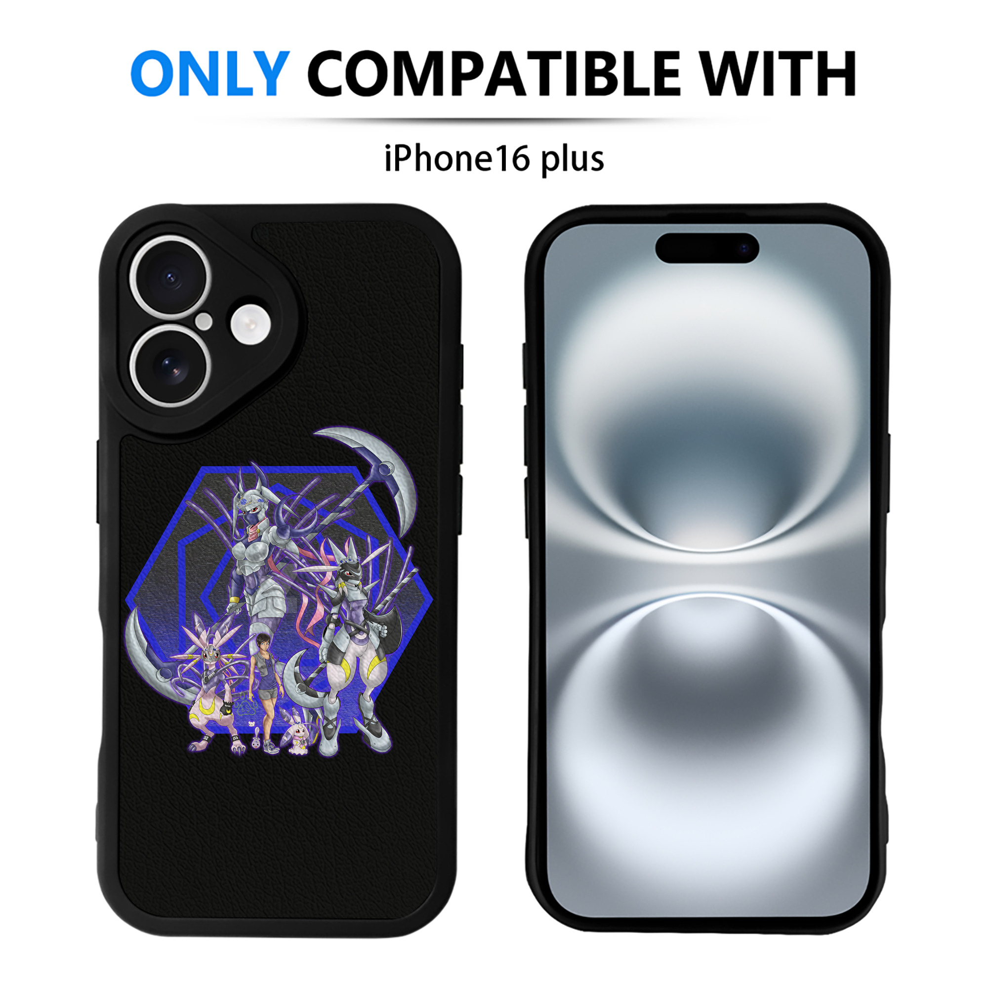 （画像用） Digimon デジタルモンスター/デジモン 【iPhone 16シリーズ対応】シリコンスマホケース（レザー調） 材質：シリコン
